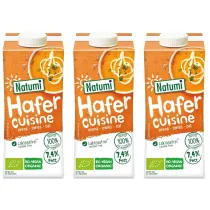 Natumi Krem owsiany do gotowania i pieczenia zestaw 3 x 200 ml Bio