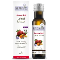 Bio Planete Omega red - mieszanka z olejem lnianym (rokitnik, mango, acerola, truskawka) 100 ml Bio