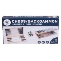 Szachy Backgammon drewniane Quint