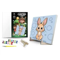 Qbee Malowanie po numerach - Uroczy kr�liczek 25x25cm