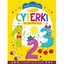 Zadanie dla kredki. Cyferki do kolorowania