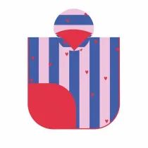 Quut Dwustronne poncho kpielowe dla dzieci Cherry Red
