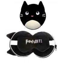 Puckator Pluszowa poduszka podr�na z opask� na oczy Relaxeazzz - Kot Feline Fine