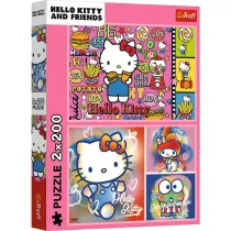 Puzzle 2x200 el. Hello Kitty i przyjaciele Trefl