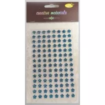 Galeria Hobby Stiker z kryszta�kami Kwiaty turkusowe 8mm 112 szt.