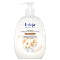 Luksja �agodz�ce kremowe myd�o w p�ynie Mleczko bawe�niane i prowitamina B5 500 ml