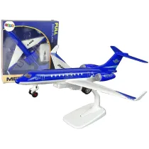 Samolot pasaerski G-650 z napdem niebieski Leantoys
