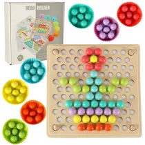 Ukadanka edukacyjna mozaika z kulek koraliki montessori 77 el.