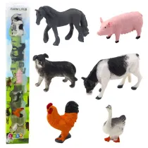 Mini figurki zwierzt wiejskich 6 szt LeanToys