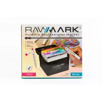 Rawmark Promarkery alkoholowe purePRO 80 kolorw + etui 80 szt.