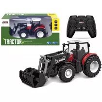 Traktor zdalnie sterowany 2,4 G czerwony Leantoys