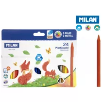 Milan Kredki wiecowe Pastipastel trjktne 24 szt.