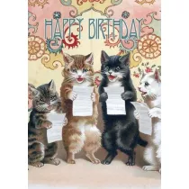 Madame Treacle Karnet B6 z kopert� Urodziny Ch�r kot�w