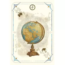 DaVinci Karnet + koperta Globus 12x18cm