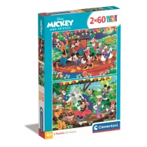 Puzzle 2x60 el. SuperColor. Mickey and Przyjaciele Clementoni