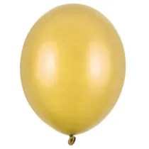 PartyDeco Balony Strong Metallic Gold 30 cm 10 szt.