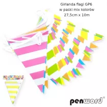Penword Girlanda flagi w paski 27.5cmx10m