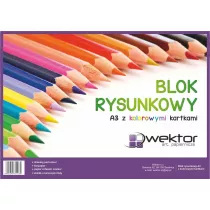 Wektor Blok rysunkowy A3 kolorowy 16 kartek 10 szt.