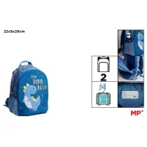 Mp Main Paper Plecak dwukomorowy Dino Park granatowy 22x9x29cm