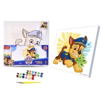 Qbee Malowanie po numerach 30x30cm Psi Patrol: Chase