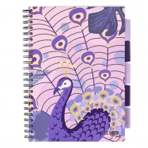 Koozeszyt Strigo A4 Project Book Jungla fioletowy w kratk