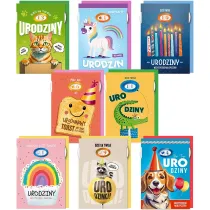 Karnet B6 Urodziny przesuwne dzieci�ce mix