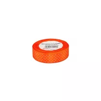Wst��ka satynowa w kropki pomara�czowa 25mm x 22m
