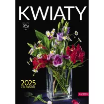 Kalendarz 2025 A4 cienny Kwiaty