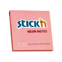 Stickn Notes samoprzylepny neon 76x76 mm rowy