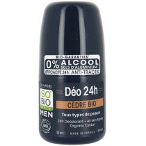 SO'BiO etic Dezodorant dla mężczyzn Men 24H Cedr 50 ml