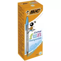 Paczka Dugopis BIC Cristal Fun 1.6mm turkusowy 20szt.