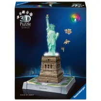 Puzzle 128 el. 3D Iconics Statua Wolno�ci Ravensburger
