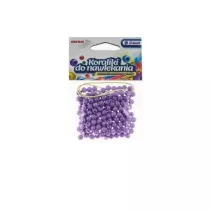 Brewis Koraliki do nawlekania + sznurek 6mm, 16g fioletowe
