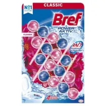 Bref WC Power Aktiv Zawieszka myj�co-zapachowa do muszli WC kwiat 4 szt.