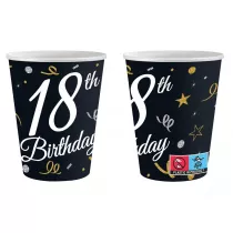 Godan Kubeczki papierowe B&C 18 Birthday 240ml 6 szt.