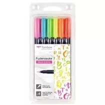 Tombow Flamastry brush pen Fudenosuke 6 szt.