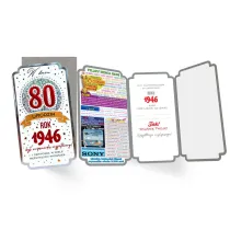Kukartka Karnet Urodziny 80