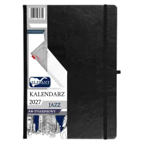 Kalendarz 2027 Jazz A4 tygodniowy czarny