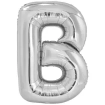 Amscan Balon foliowy litera B srebrna 59x86cm