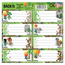 Derform Nalepki na zeszyty BackUp 7 A61 (25 szt)