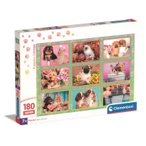 Puzzle 180 el. Super Puppies Collage Clementoni
