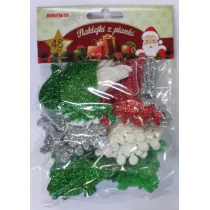 Naklejki z pianki z brokatem 48 szt.
