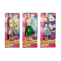 Lalka w dyskotekowej sukience - 3 wzory Swede