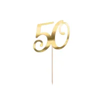 PartyDeco Topper na tort 50 z�oty 20.5 cm