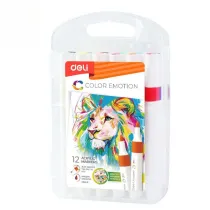 Markery akrylowe 12 kolorw DELI