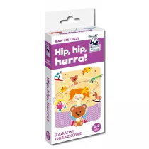 Zagadki obrazkowe. Hip, hip, hurra