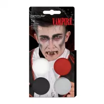 Malowanie twarzy wampir Dracula farby + pdzel