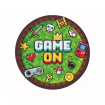Godan Talerzyki papierowe Game On 18 cm 6 szt.
