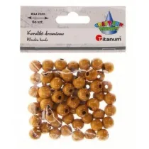 Titanum Koraliki drewniane jasno br�zowe 60 szt