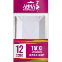Anna Zaradna Tacki gastronomiczne papierowe Picnic&Party 20x13 cm 12 szt.